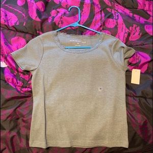 A cute olive green crop top.